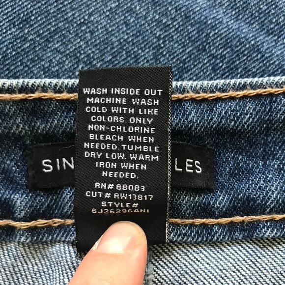 Sincerely Jules Jeans Size‎ 5 Mom Stovepipe Distressed Button Loose Baggy Skater - Picture 9 of 9